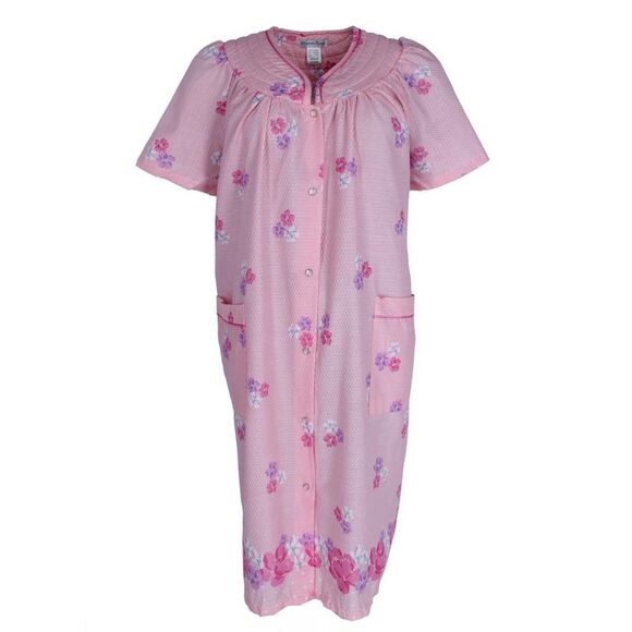 Elegant Emily Other - Elegant Emily Women's Floral Woven Seersucker Duster Gown